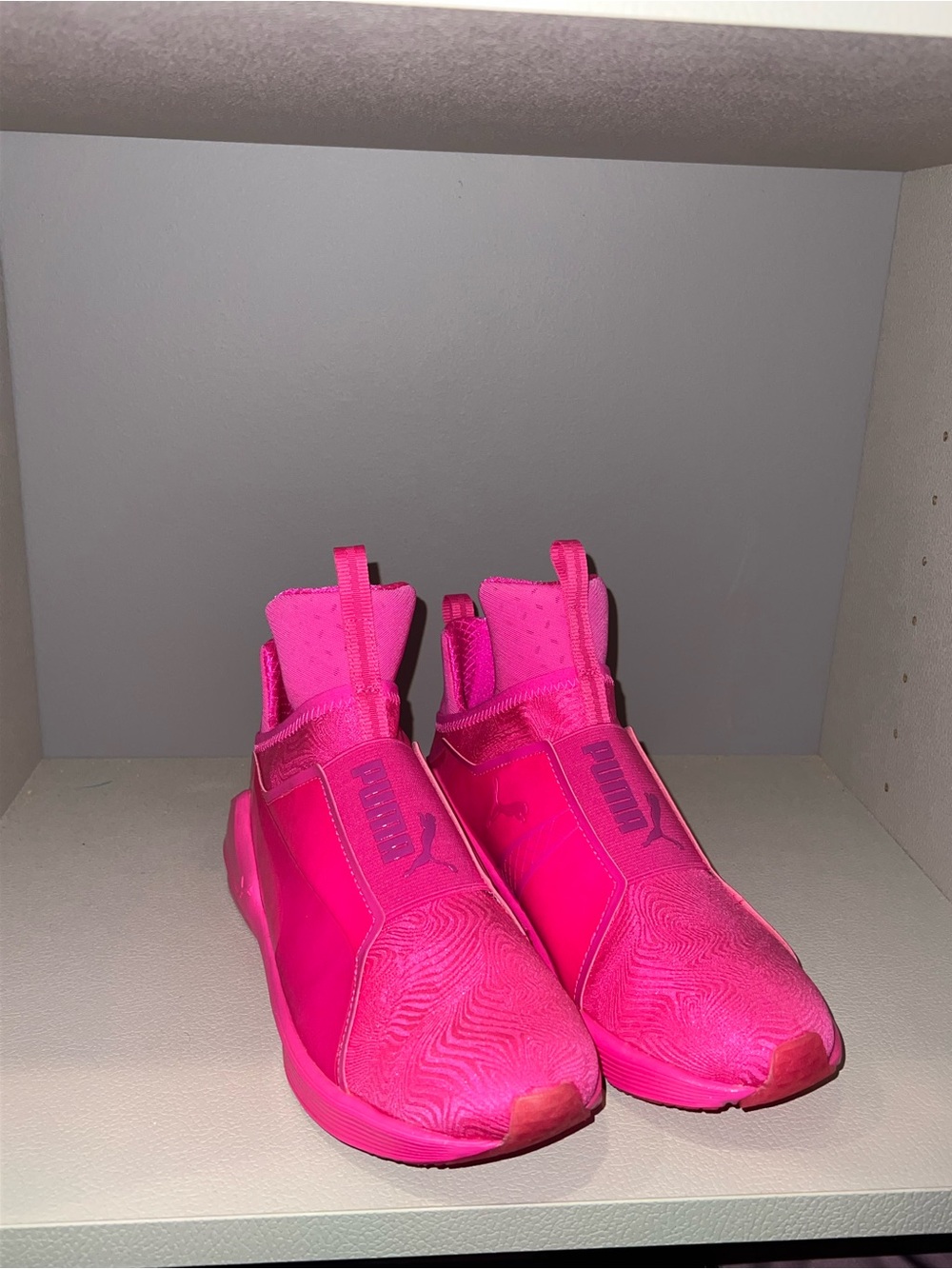 Puma Hot Pink Slip-On Athletic Sneakers